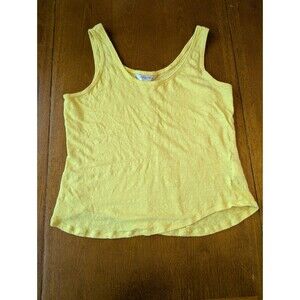 Banana Republic 100% Linen Tank Top Mustard Yellow Scoop Neck Women's Medium